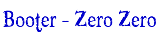 Booter - Zero Zero 字体